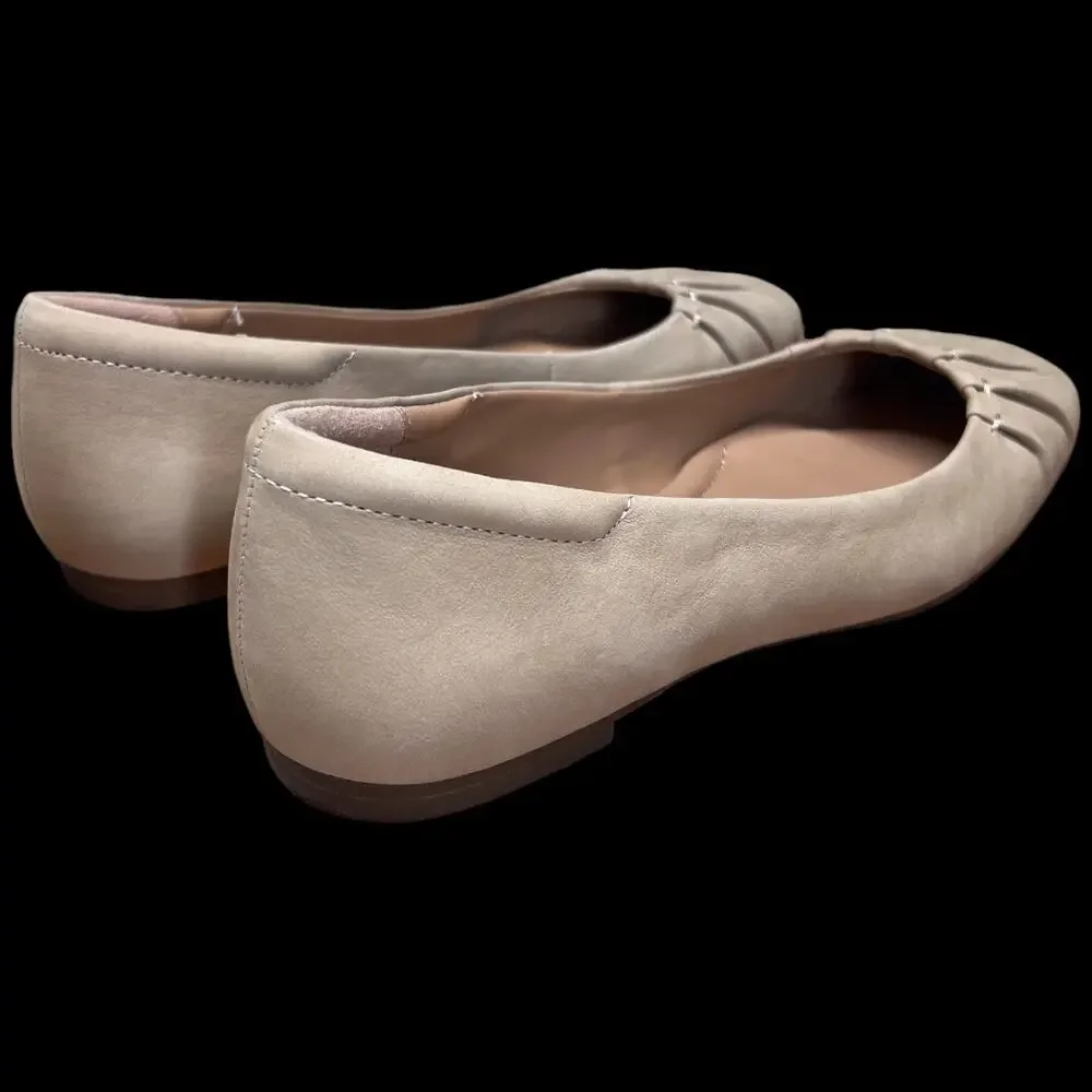 BLONDO Jannet J.Jill Women's 7 Sand Flats Ballet Leather Water Resistant Comfort